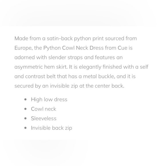 Cue | Python Cowl Neck Dress - Picture 7 of 9